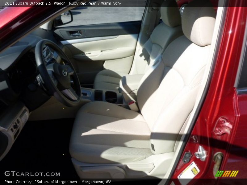 Ruby Red Pearl / Warm Ivory 2011 Subaru Outback 2.5i Wagon