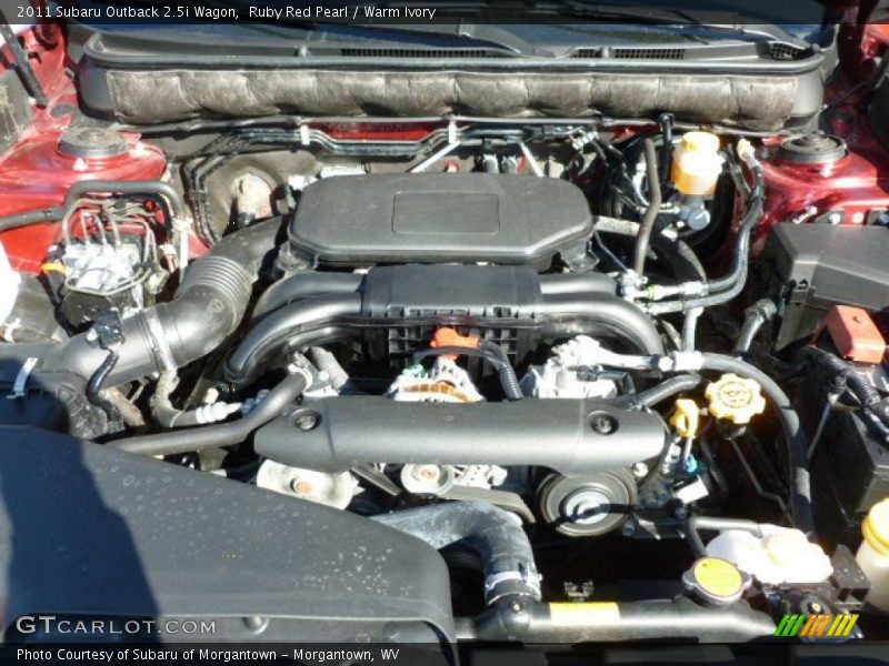 Ruby Red Pearl / Warm Ivory 2011 Subaru Outback 2.5i Wagon