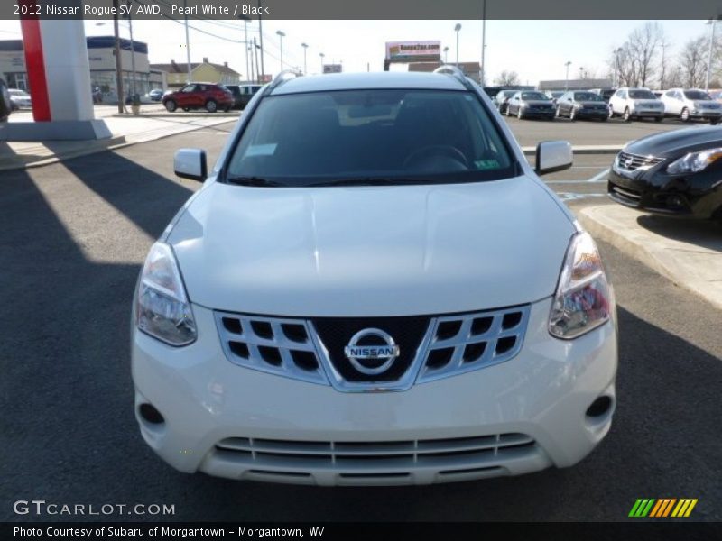 Pearl White / Black 2012 Nissan Rogue SV AWD