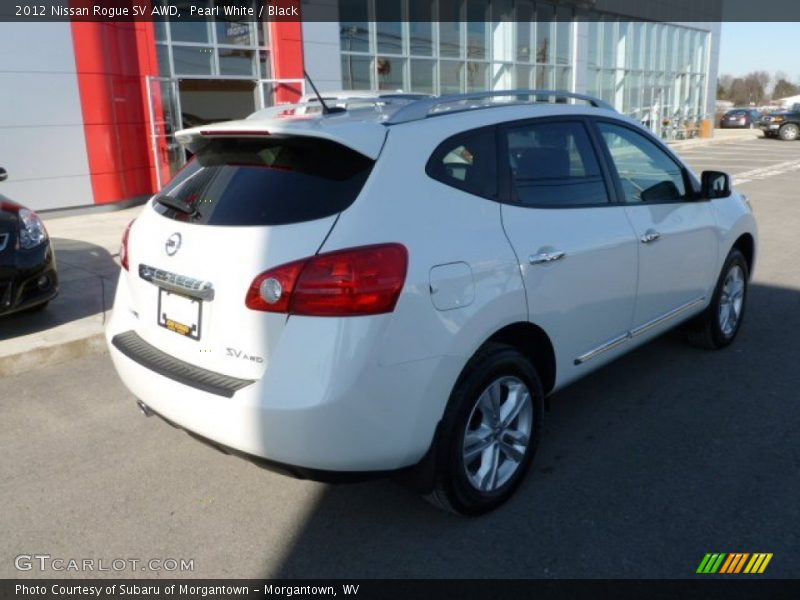 Pearl White / Black 2012 Nissan Rogue SV AWD