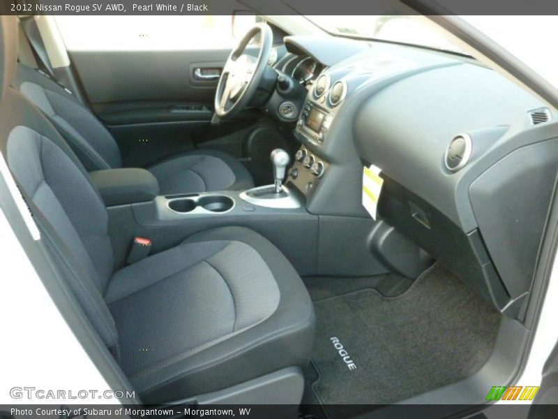 Pearl White / Black 2012 Nissan Rogue SV AWD