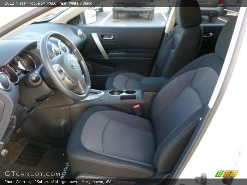 Pearl White / Black 2012 Nissan Rogue SV AWD