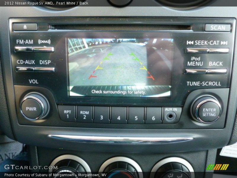Pearl White / Black 2012 Nissan Rogue SV AWD