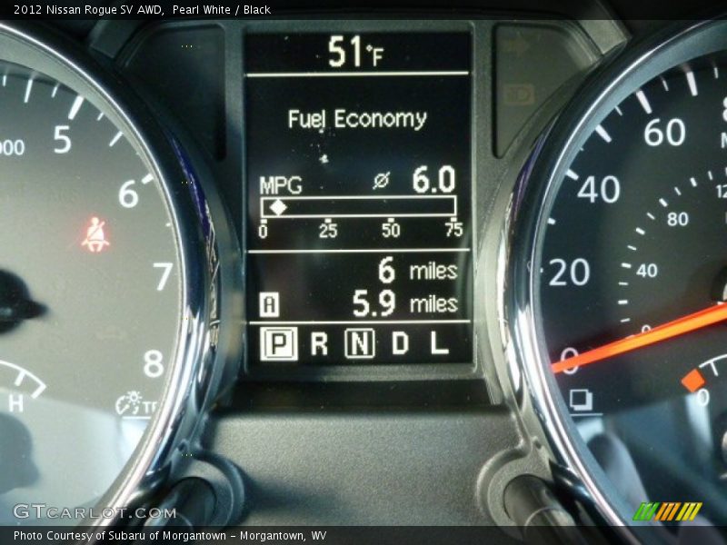 Pearl White / Black 2012 Nissan Rogue SV AWD