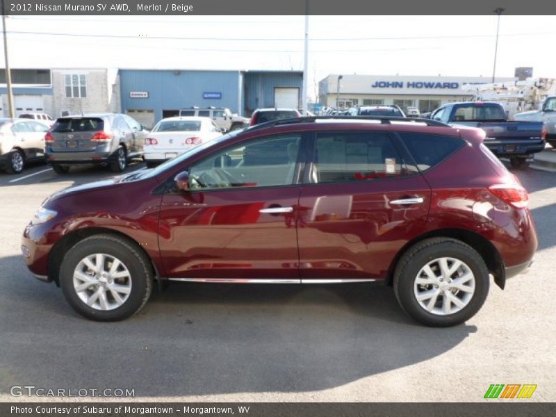 Merlot / Beige 2012 Nissan Murano SV AWD