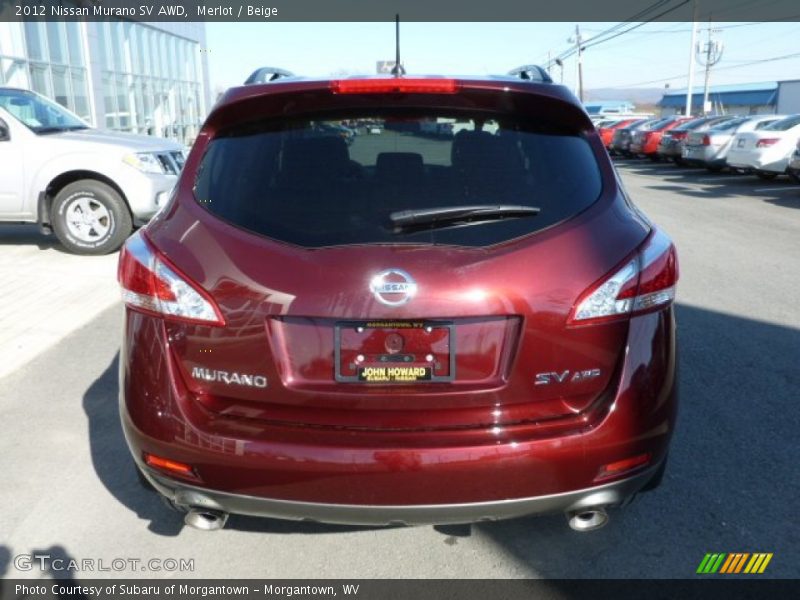 Merlot / Beige 2012 Nissan Murano SV AWD