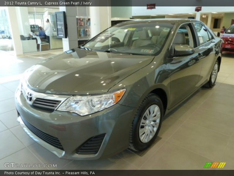Cypress Green Pearl / Ivory 2012 Toyota Camry L