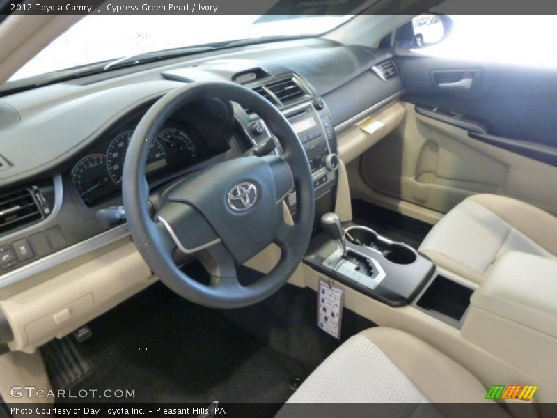 Cypress Green Pearl / Ivory 2012 Toyota Camry L