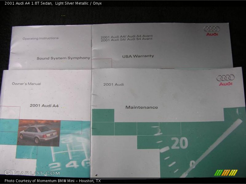 Light Silver Metallic / Onyx 2001 Audi A4 1.8T Sedan