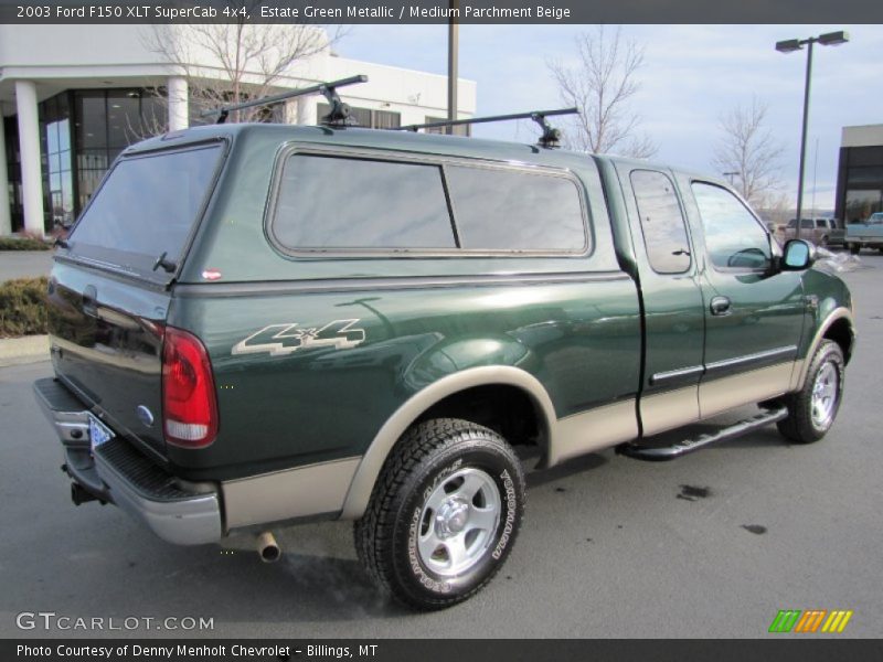 Estate Green Metallic / Medium Parchment Beige 2003 Ford F150 XLT SuperCab 4x4