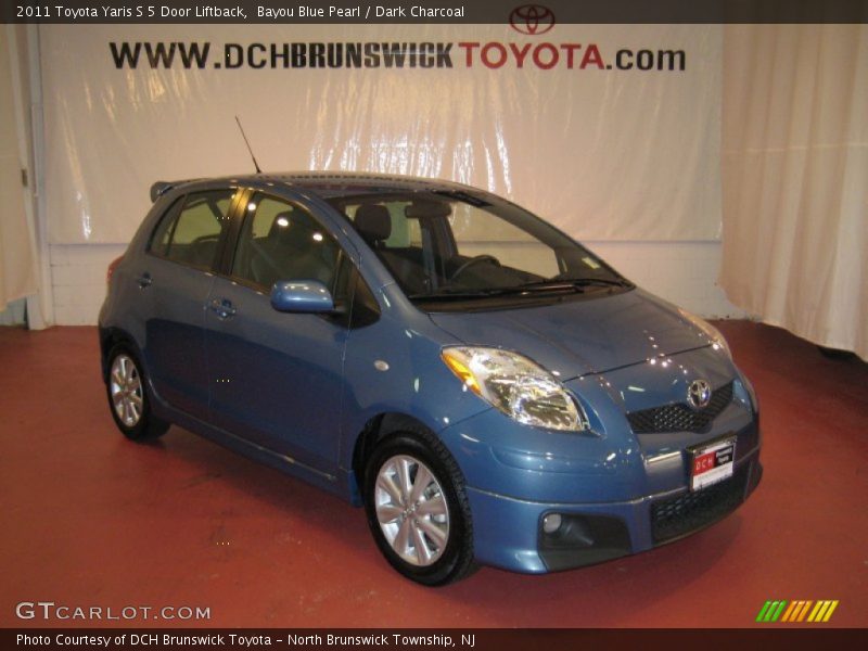 Bayou Blue Pearl / Dark Charcoal 2011 Toyota Yaris S 5 Door Liftback