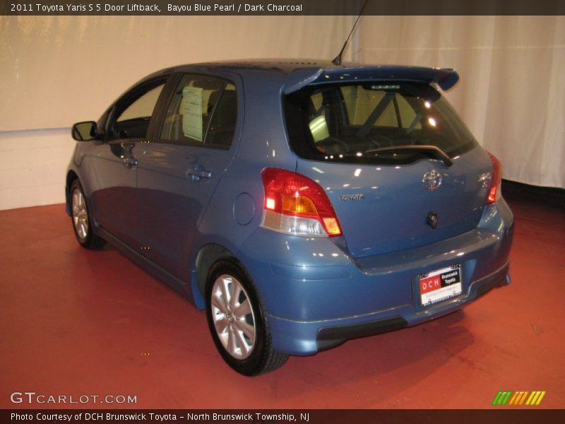 Bayou Blue Pearl / Dark Charcoal 2011 Toyota Yaris S 5 Door Liftback