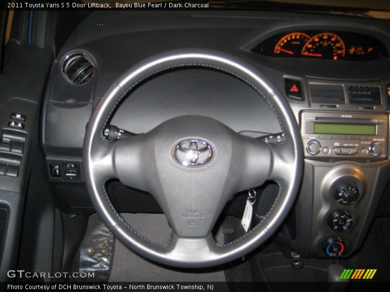 Bayou Blue Pearl / Dark Charcoal 2011 Toyota Yaris S 5 Door Liftback