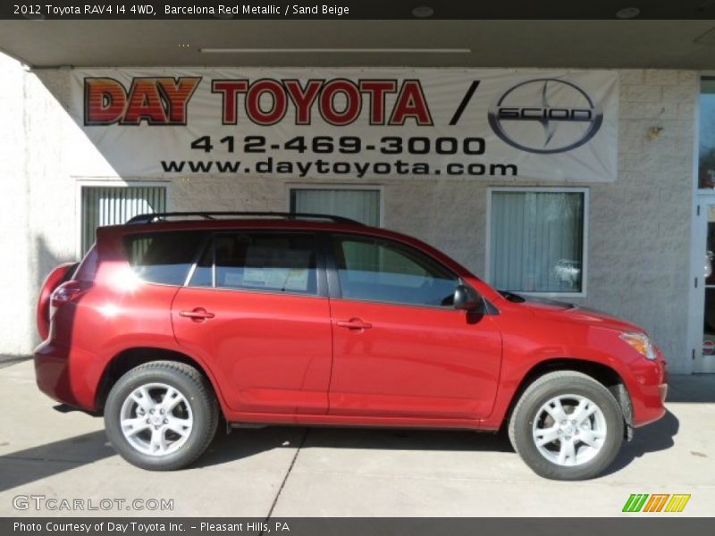 Barcelona Red Metallic / Sand Beige 2012 Toyota RAV4 I4 4WD