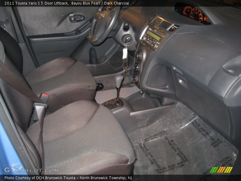 Bayou Blue Pearl / Dark Charcoal 2011 Toyota Yaris S 5 Door Liftback
