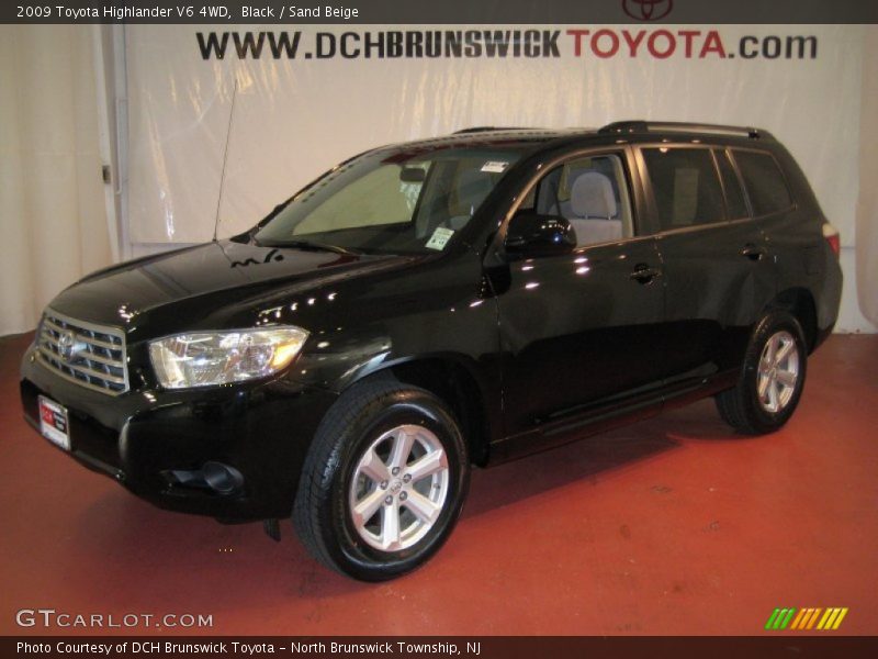 Black / Sand Beige 2009 Toyota Highlander V6 4WD