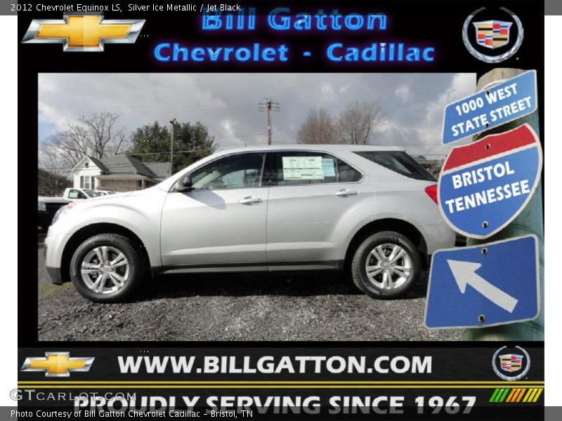 Silver Ice Metallic / Jet Black 2012 Chevrolet Equinox LS