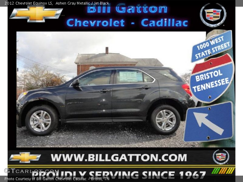 Ashen Gray Metallic / Jet Black 2012 Chevrolet Equinox LS
