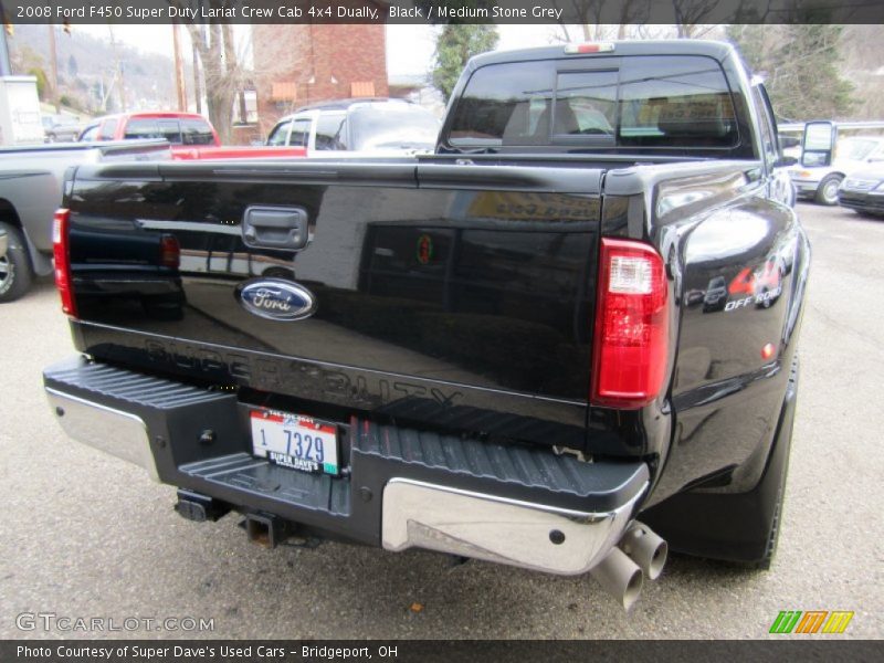 Black / Medium Stone Grey 2008 Ford F450 Super Duty Lariat Crew Cab 4x4 Dually