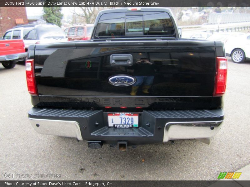 Black / Medium Stone Grey 2008 Ford F450 Super Duty Lariat Crew Cab 4x4 Dually