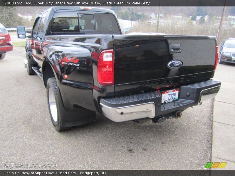 Black / Medium Stone Grey 2008 Ford F450 Super Duty Lariat Crew Cab 4x4 Dually