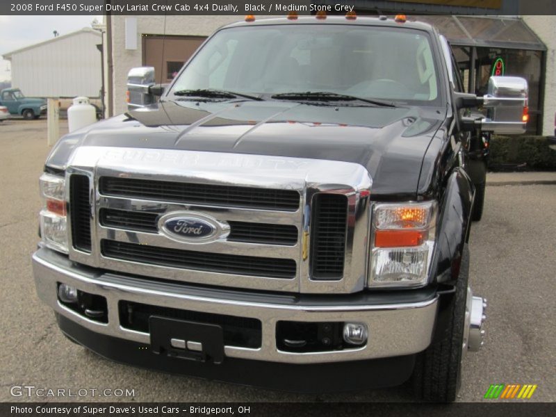 Black / Medium Stone Grey 2008 Ford F450 Super Duty Lariat Crew Cab 4x4 Dually