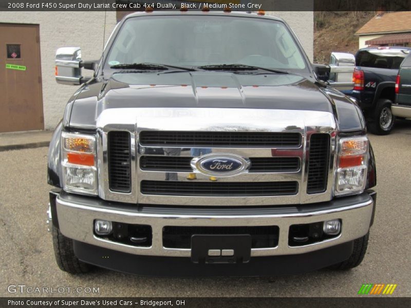 Black / Medium Stone Grey 2008 Ford F450 Super Duty Lariat Crew Cab 4x4 Dually