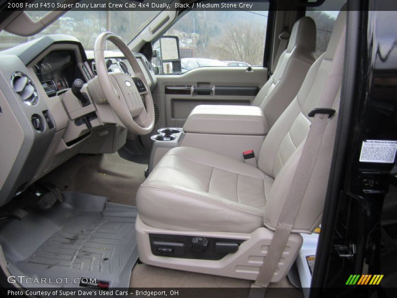 Black / Medium Stone Grey 2008 Ford F450 Super Duty Lariat Crew Cab 4x4 Dually