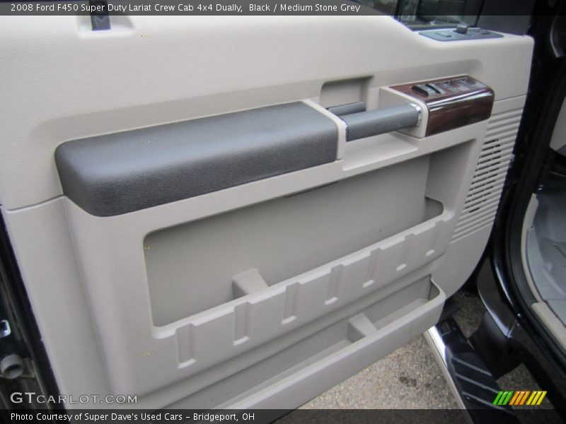 Black / Medium Stone Grey 2008 Ford F450 Super Duty Lariat Crew Cab 4x4 Dually