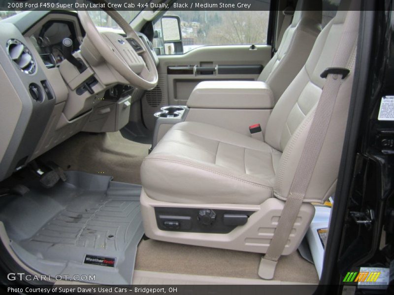 Black / Medium Stone Grey 2008 Ford F450 Super Duty Lariat Crew Cab 4x4 Dually