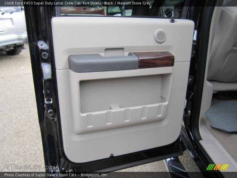 Black / Medium Stone Grey 2008 Ford F450 Super Duty Lariat Crew Cab 4x4 Dually