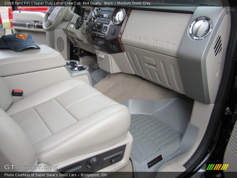 Black / Medium Stone Grey 2008 Ford F450 Super Duty Lariat Crew Cab 4x4 Dually