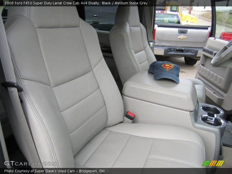 Black / Medium Stone Grey 2008 Ford F450 Super Duty Lariat Crew Cab 4x4 Dually
