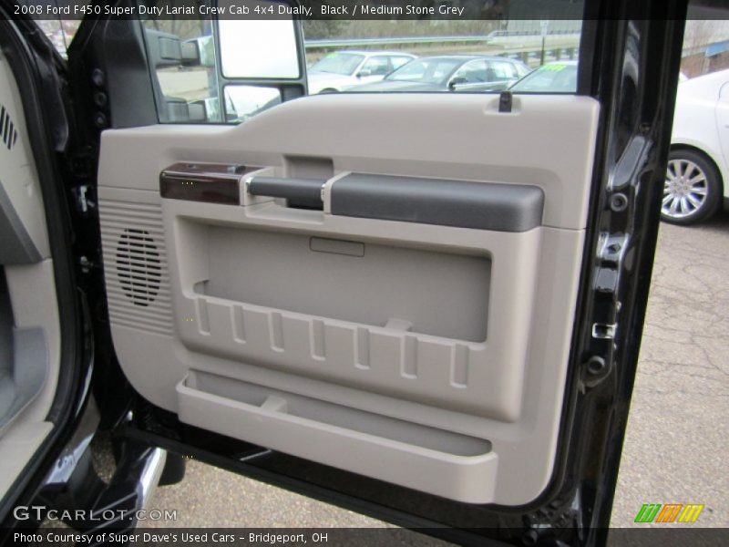 Black / Medium Stone Grey 2008 Ford F450 Super Duty Lariat Crew Cab 4x4 Dually