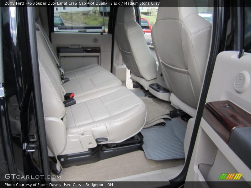 Black / Medium Stone Grey 2008 Ford F450 Super Duty Lariat Crew Cab 4x4 Dually