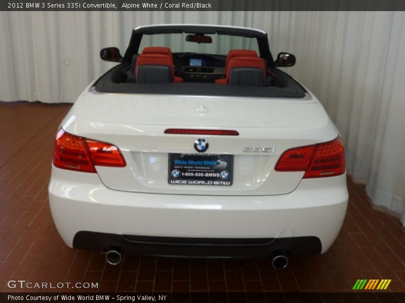 Alpine White / Coral Red/Black 2012 BMW 3 Series 335i Convertible