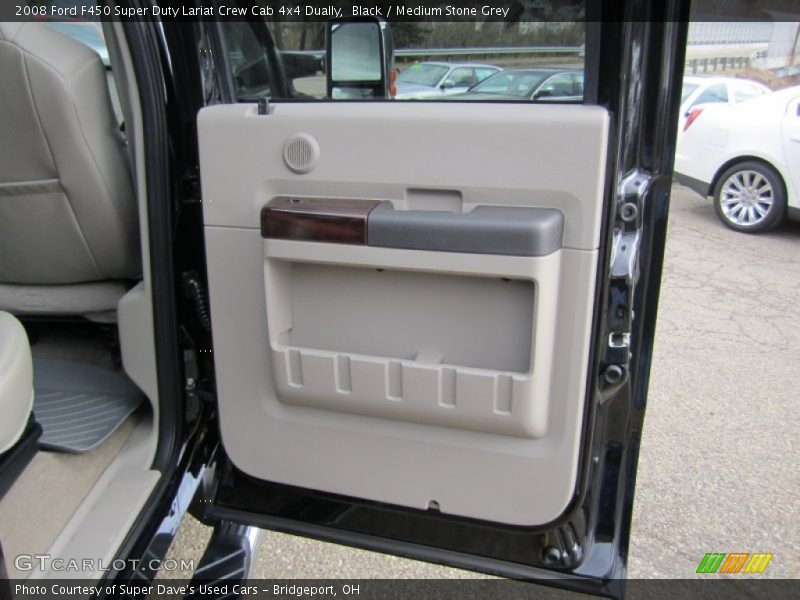 Black / Medium Stone Grey 2008 Ford F450 Super Duty Lariat Crew Cab 4x4 Dually