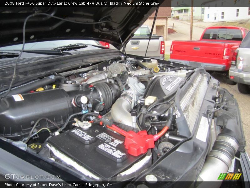 Black / Medium Stone Grey 2008 Ford F450 Super Duty Lariat Crew Cab 4x4 Dually