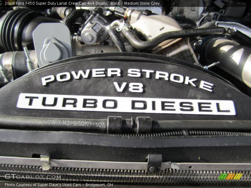 Black / Medium Stone Grey 2008 Ford F450 Super Duty Lariat Crew Cab 4x4 Dually