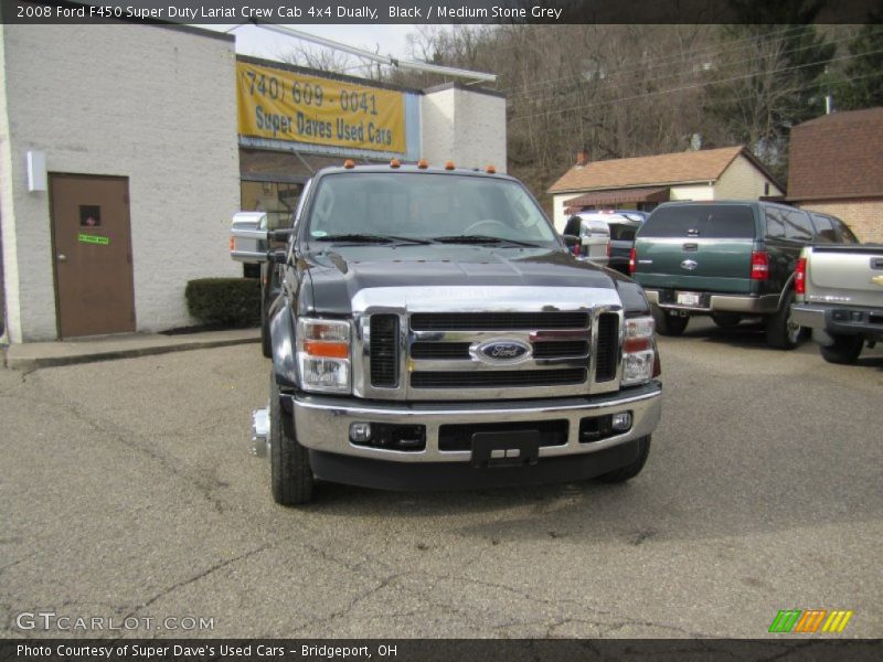 Black / Medium Stone Grey 2008 Ford F450 Super Duty Lariat Crew Cab 4x4 Dually