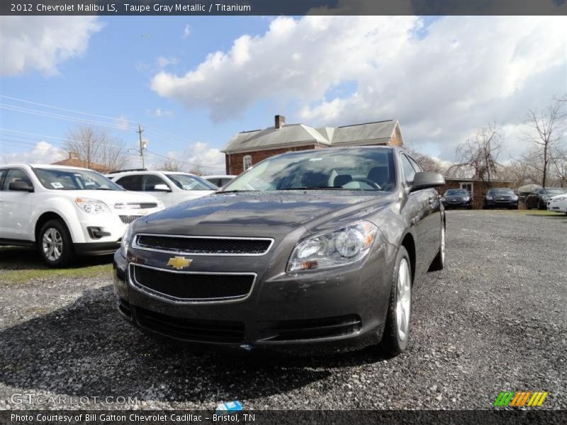 Taupe Gray Metallic / Titanium 2012 Chevrolet Malibu LS