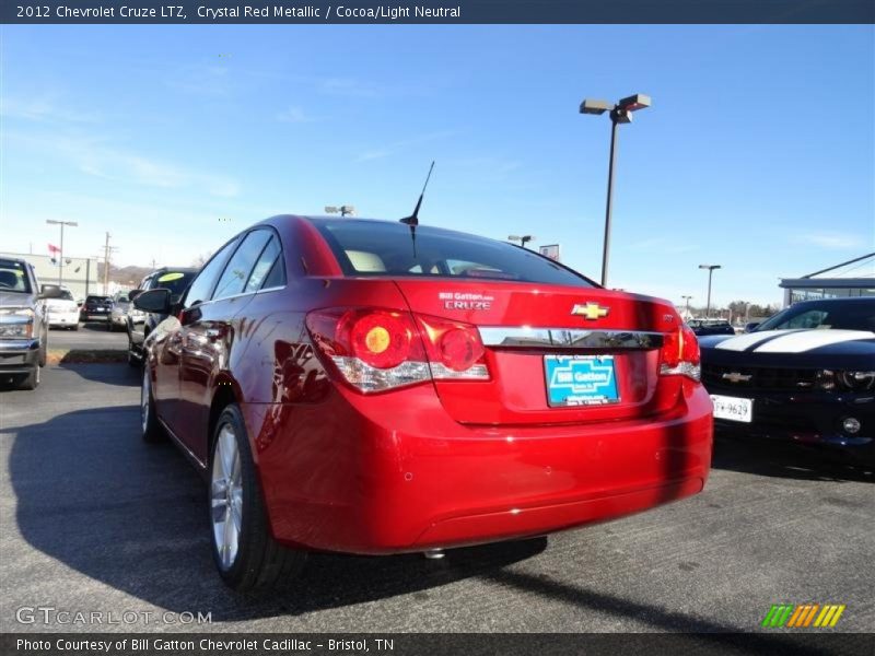 Crystal Red Metallic / Cocoa/Light Neutral 2012 Chevrolet Cruze LTZ