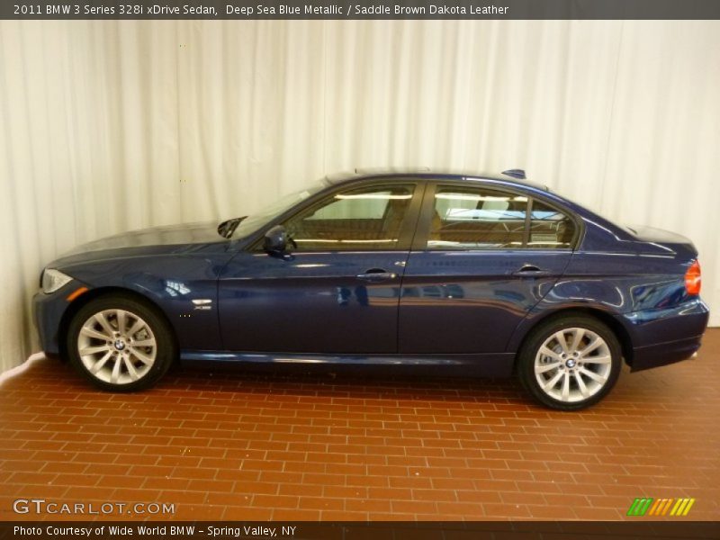 Deep Sea Blue Metallic / Saddle Brown Dakota Leather 2011 BMW 3 Series 328i xDrive Sedan
