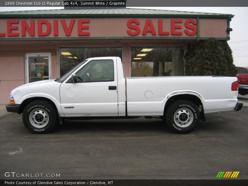Summit White / Graphite 1999 Chevrolet S10 LS Regular Cab 4x4