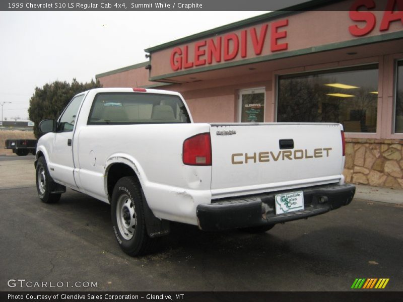 Summit White / Graphite 1999 Chevrolet S10 LS Regular Cab 4x4