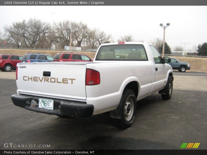 Summit White / Graphite 1999 Chevrolet S10 LS Regular Cab 4x4