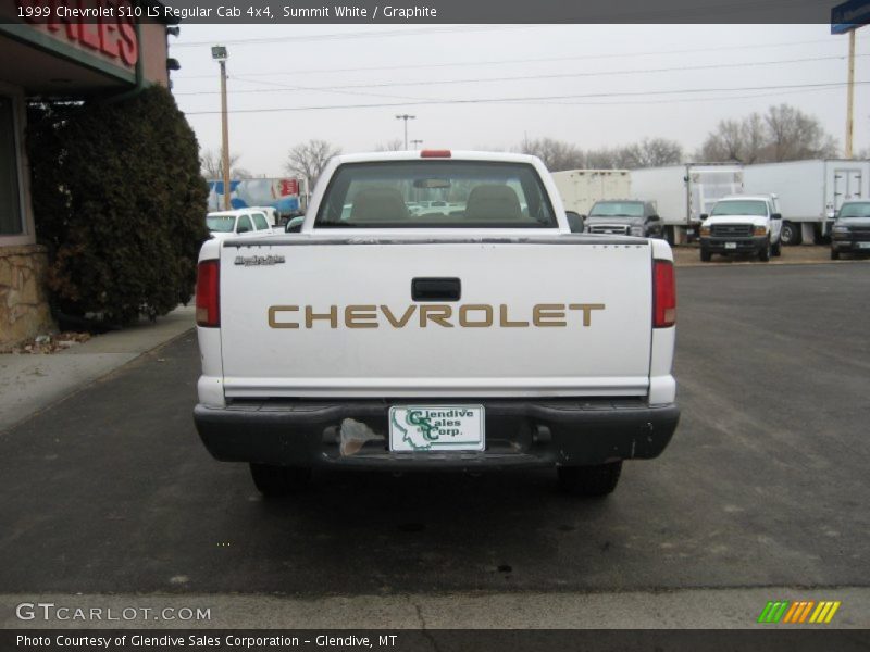 Summit White / Graphite 1999 Chevrolet S10 LS Regular Cab 4x4