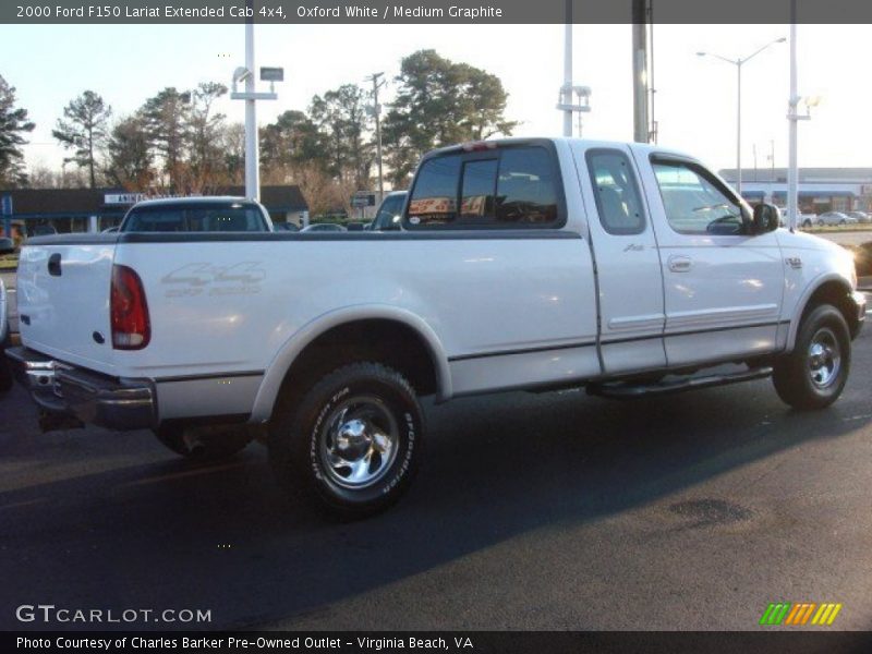 Oxford White / Medium Graphite 2000 Ford F150 Lariat Extended Cab 4x4