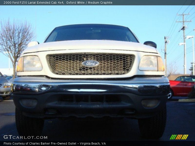 Oxford White / Medium Graphite 2000 Ford F150 Lariat Extended Cab 4x4