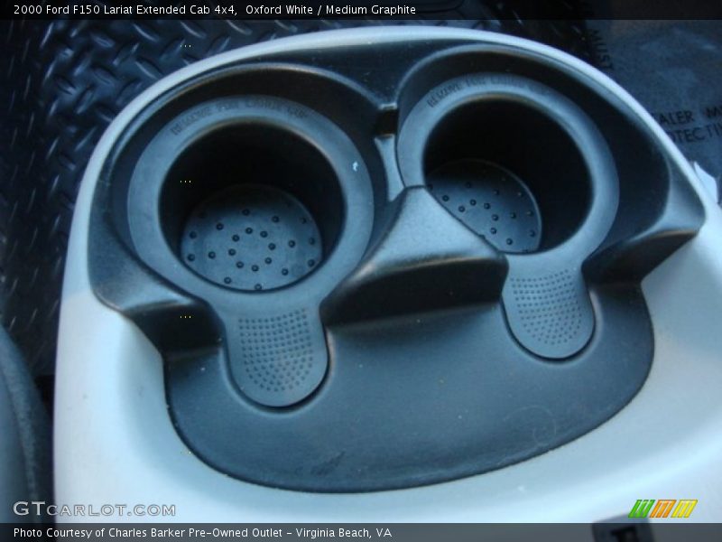 Oxford White / Medium Graphite 2000 Ford F150 Lariat Extended Cab 4x4